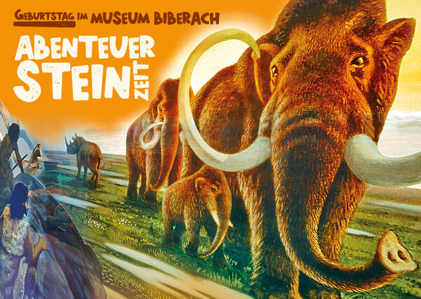 Bild vergrößern: Das Bild zeigt eine Herde von Mammuts.